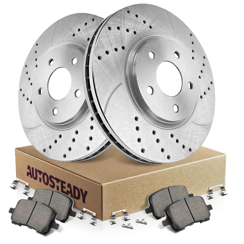 11.65 Front Brake Kit for 2007-2009 Pontiac G5 G6 2004-2012 Chevy Malibu Drilled