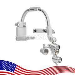 ETERFANT Dental Headband 3.5X Binocular Loupes+5W Dual LED Head Light 2 Leds