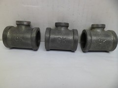 3/4″ NPT. X 3/4″ NPT. X 1/4″ NPT. GALVANIZED REDUCING TEE LOT OF 3 NOS FREE SHIP