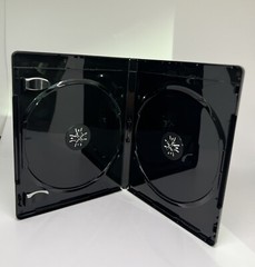 10 PCS NEW 12mm Double Blu-Ray DVD Case, Embossed Blu-Ray Logo, Black,YH28-12MM