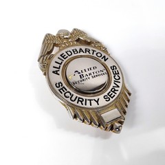 2012 Allied Barton Security Services Badge Gold-Silver Tone Pin Eagle Obsolete