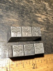 Print Blocks “ 6 Beautiful Flowers “ Lead Blocks, Nice Image!