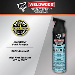 Weldwood Landau Top & Trim HHR Solvent Type Spray Contact Adhesive, Clear, 14 Oz