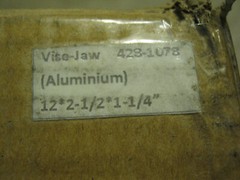 GIBRALTAR 12″ FLAT/NO STEP ALUMINUM VISE JAWS 428-1078-BIN 1