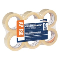 SHURTAPE AP 180 Packaging Tape,Acrylic,PK6 53XL99