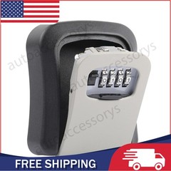 4 Digit Key Safe Lock Box Combination Wall Mount Security Storage Case Organizer