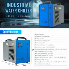 OMTech Water Chiller CW3000 CW5000 CW5200 CW5202 for CO2 Laser Engraver Cutter