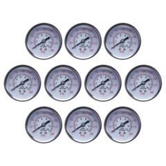 10 pcs Air Compressor Pressure Gauge 0-200 PSI 1/4″ NPT Back Mount 2″ Face