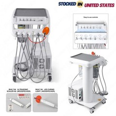 Portable Dental Mobile Delivery Unit System 4 Holes Unit Cart Air Compressor