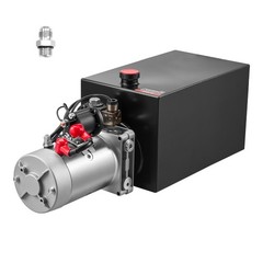 Uimoso 10 Quart Single Acting Hydraulic Pump for Dump Trailer DC 12V Power Unit