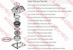 Duo-Fast Poppet Seal KW-120-3 part for KN-1848, LFN-764 + many others