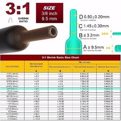 3/8 Inch 9.5mm Waterproof Heat Shrink Tubing UL Listed 31 Marine Grade Adhesive