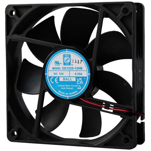 1Pc ORION FANS OD1225-24MB DC Fan,Square, 120x120x25mm, 24V,Ball Bearing,83