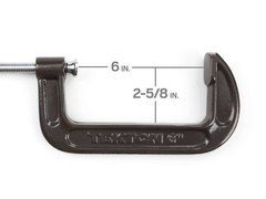 TEKTON 6 Inch Malleable Iron C-Clamp | 4027 6 in., Not Specified