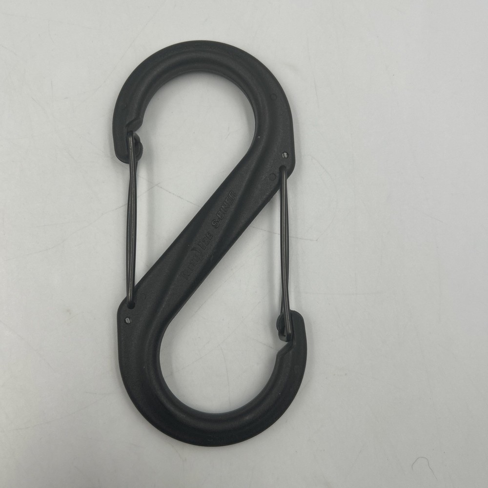 NITE IZE SBP4-03-01BG Carabiner Clip,3-1/2 In.,Plastic,Black 5GAL6