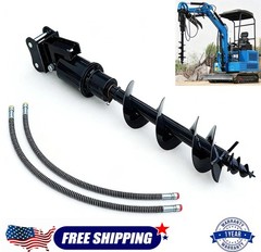 Mini Excavator Attachment Hydraulic 200mm Auger Drill with 30mm Pin FREE SHIP