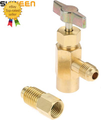 R1234YF Self-Sealing Can Tap with R134A Tank Adapter | 1/4″ SAE 1/2″ LH Thread V