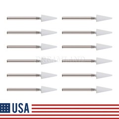 White Mounted Stone Bur FG CN1 (12 per box) Mounted Abrasion Point