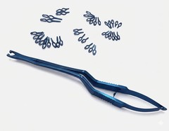 Aneurysm Titanium Clips Set | 40 Clips + Rotating Clip Applicator Instrument
