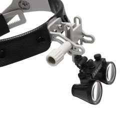 Dental Binocular Loupes 3.5X Optical Glass Ultra-light Helmet Magnifier Black