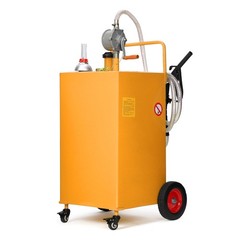 40 Gallon Fuel Caddy ,Portable Gas Diesel Oil Transfer Tank with 4 Wheels & Pump