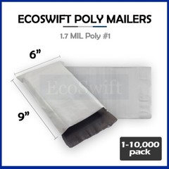 1-10000 6 x 9 “EcoSwift” Poly Mailers Envelopes Plastic Shipping Bags 1.70 MIL