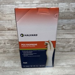 HALYARD Polyisoprene Surgical Gloves, Size: 7.5 *1 Box 50 Pair* *See Date*7-25