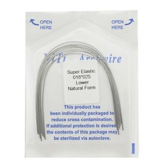 Dental Orthodontic Arch Wires Niti Super Elastic Natural Nature Form Rectangular