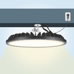2 Pcs UFO Led High Bay Light 200W Industrial Commercial Warehouse Garage Light