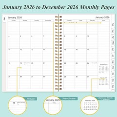 2026 Running Journal, Runner’s Day-by-Day Log 2026, 12 A5, Teal Flowers