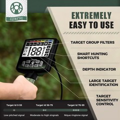 Professional Metal Detector for Adults,12″ IP68 Waterproof Search Coil with L…