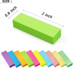 30 Pads 0.6X2 Inch Sticky Notes Flags Tabs Page Markers 10 Bright Color Sticky I