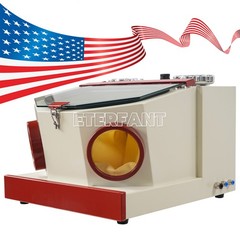TwinPen Sandblaster with Dust Collection Box and LED Strip Light 2 Aluminum Tank