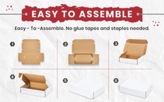 White Corrugated Mailers MANY SIZES 50 100 200 Shipping Packing Boxes Box Mailer