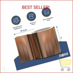 Kraftex Copper Tape [2 Inch x 33ft]. Conductive Adhesive use as Copper Tape for
