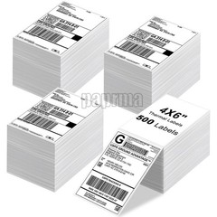 500/Stack 4×6 Fanfold Direct Thermal Shipping Labels Perforated Mailing Labels