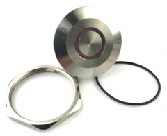 40mm Stainless Steel RED LED Halo Push Button Switch waterproof On/Off Marine