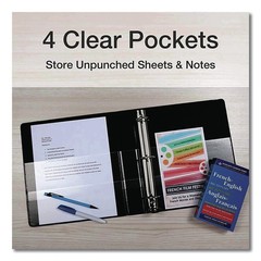Cardinal 10341 Premier Easy Open ClearVue Locking Slant-D Ring Binder – BLK New