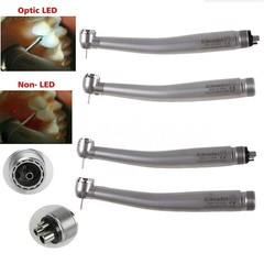 Dental (LED Optic E-generator) Denshine Handpiece High Speed Turbine 2/4Hole USA