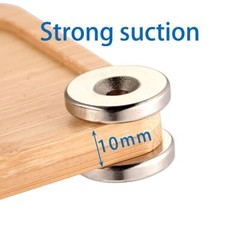 Lots Countersunk Ring Round Disc Strong Magnets Rare Earth Neodymium Hole 5mm