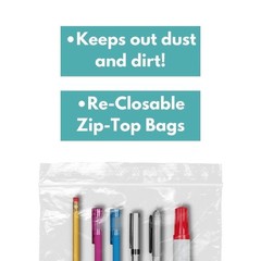4 Mil Clear Reclosable Plastic Poly Bags 6″ x 10″ Top Seal Baggies Pack of 10000