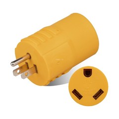 NEMA 5-15P to TT-30R RV Adapter 15A to 30A 110V Power Converter Plug for Camper