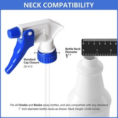 Uineko 6 Pack Universal Spray Bottle Replacement Nozzle, Mist & Stream 6