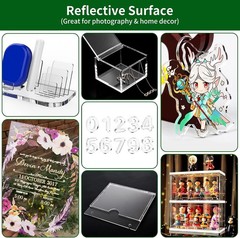 2 Pieces 14 x 14 Acrylic Sheet 1/8 Thick 3mm Plexiglass Sheet,for Sign,Craft,…