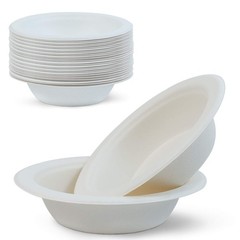 Green Earth, 16 oz, 125-Count, Compostable Bowls, Natural Bagasse (Sugarcane …