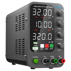 DC Power Supply Variable, 0-32V 0-10A Switching Bench Power Supply with Intel…