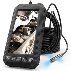 16.5FT 8mm Triple Lens Industrial Endoscope, 1080P Borescope with 5″ Screen