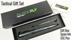 Black Fly Tactical Pen Self Defense Kubaton Drilled No Loss Cap Fits Parker GRAY