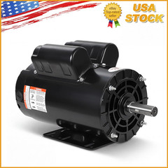 5HP SPL Air Compressor Electric Motor 230V 17.6Amps 3450 RPM 5/8” Keyed Shaft