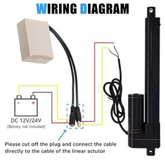 24V 3000N 660lb Heavy Duty Linear Actuator 6inch Stroke 4″~ 40″ IP65 Waterproof